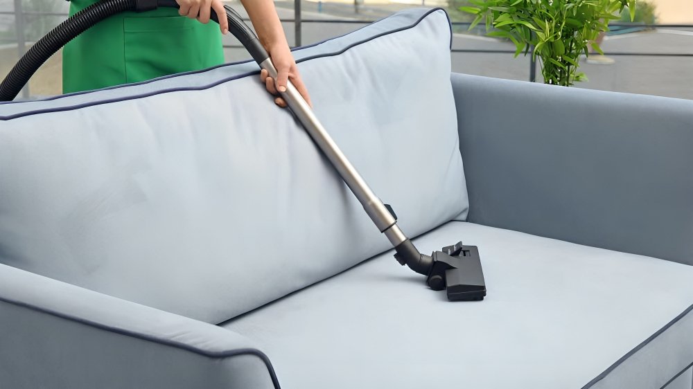 Hifi Cleaning Services professional upholstery cleaner using extraction machine