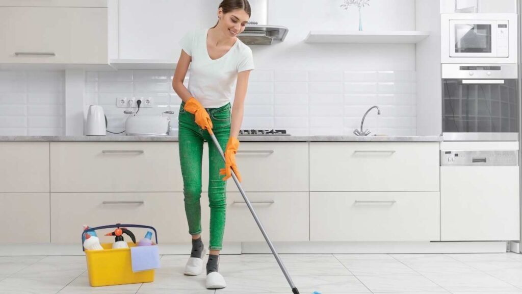 Kitchen and bathroom sanitisation by Hifi end of tenancy cleanersrooms spotless