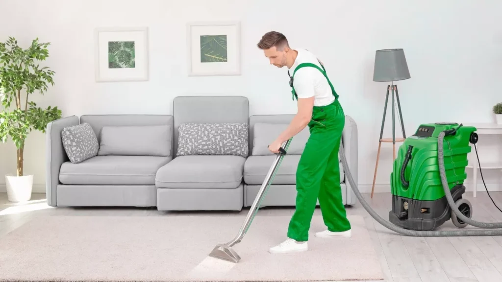 Deep carpet extraction process by top carpet cleaning service